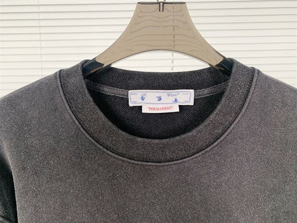 OFF-WHITE DIGIT BACCHUS COTTON SWEATSHIRT CHARCOAL GREY – OS018