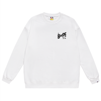 A Bathing Ape Shoes Print Hoodie White