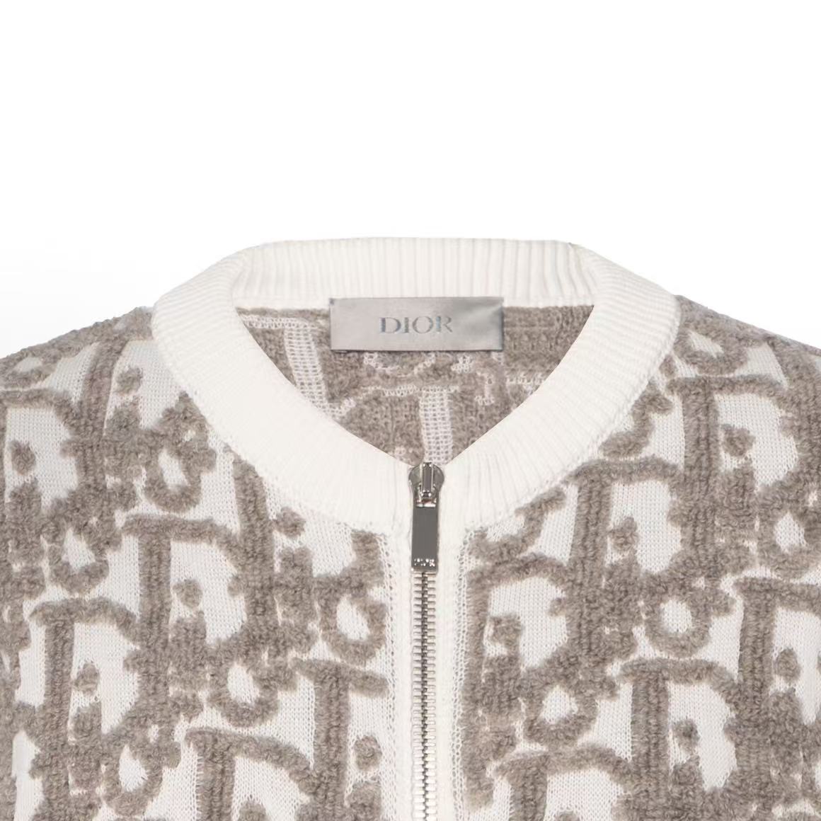 DIOR (Dior) Autumn 2025 Men's Collection - Wool Blended Oblique Patterned Floral Blouse - Sweater - Women's Style