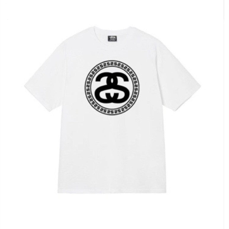 STUSSY BIG DOUBLE S LOGO TEE WHITE