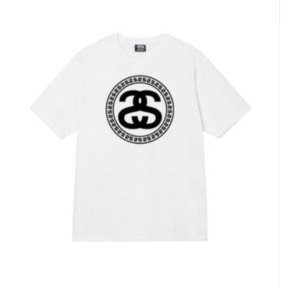 STUSSY BIG DOUBLE S LOGO TEE WHITE