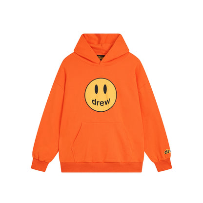 Drew House Smiley Face Series Mascot Navy Smiley Face Hooded Fleece Sweatshirt Winter Unisex Navy Blue