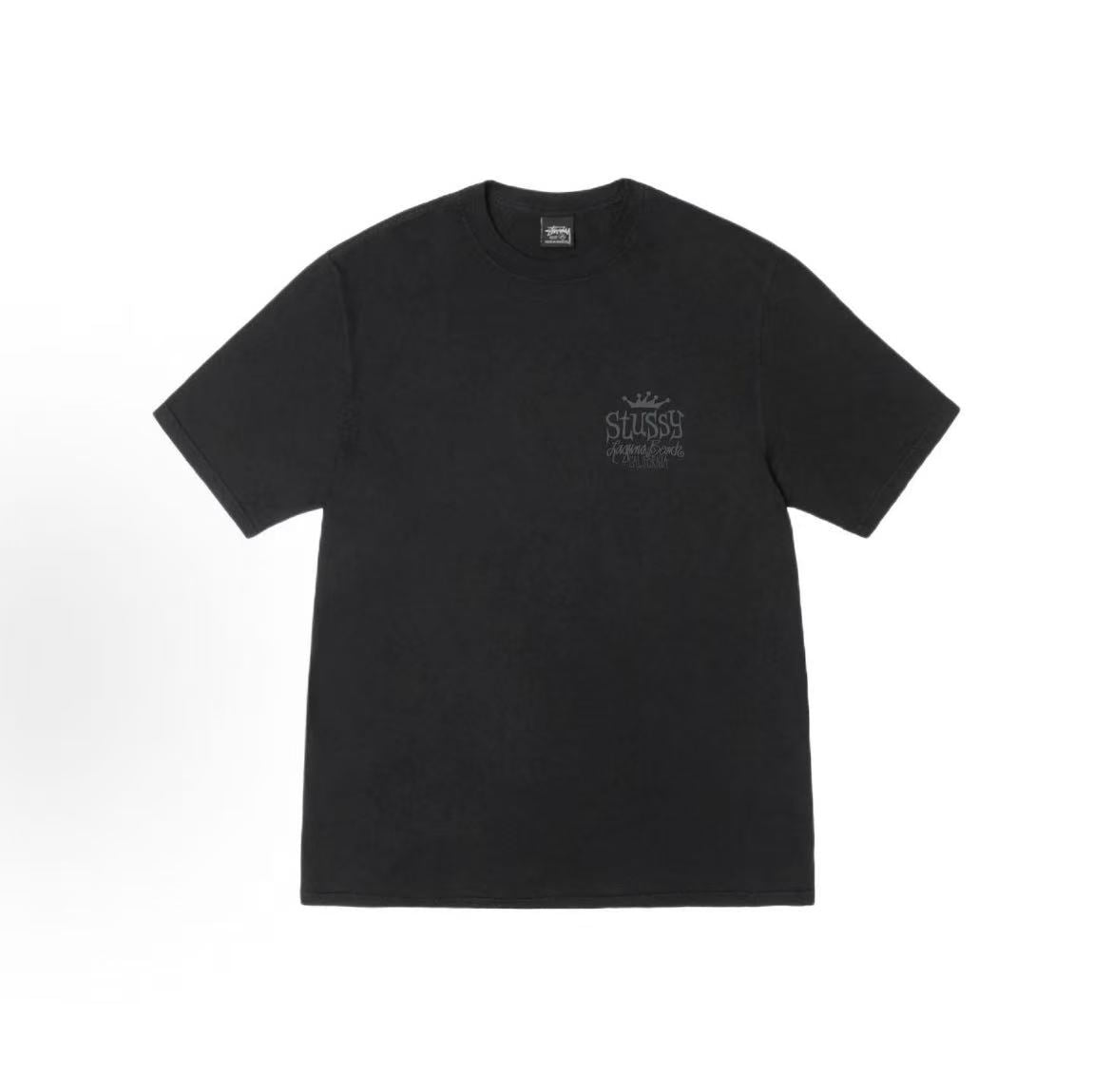 Stussy SS25 Beach Villa Print Round-neck Short-sleeved American Retro T-shirt (same style for both men and women)