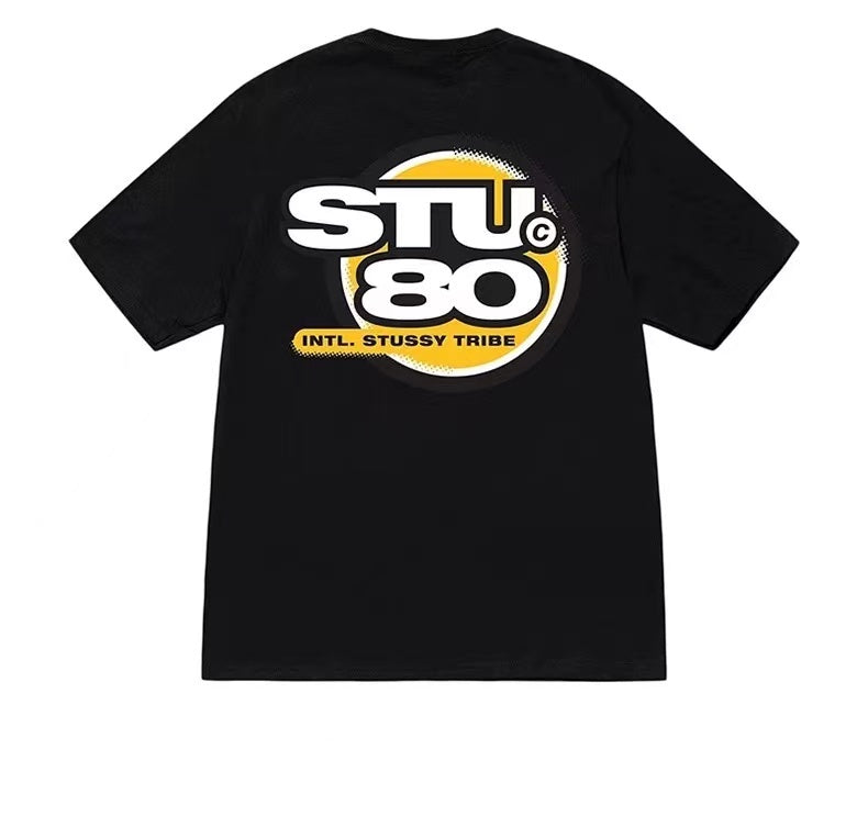 STUSSY GLOBAL TRIBE TEE BLACK