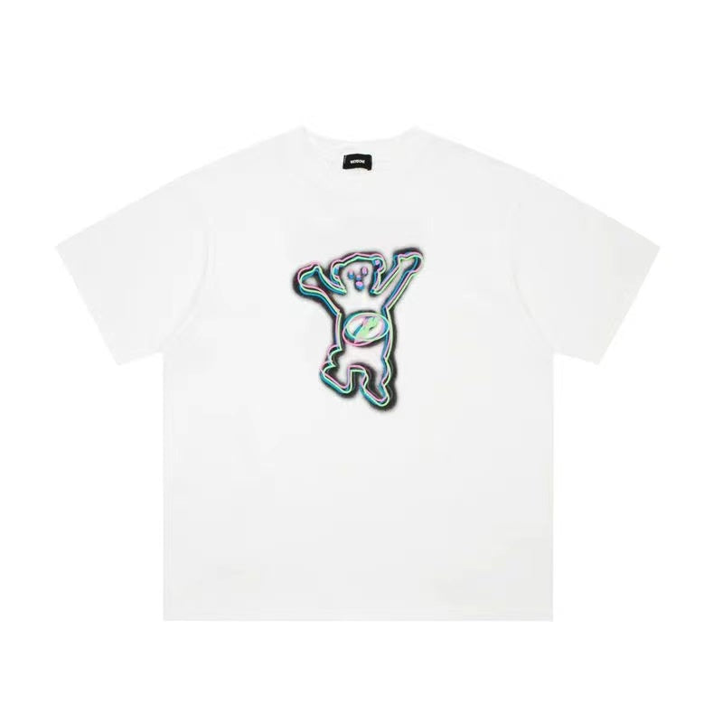 WE11DONE Colorful Bear In White