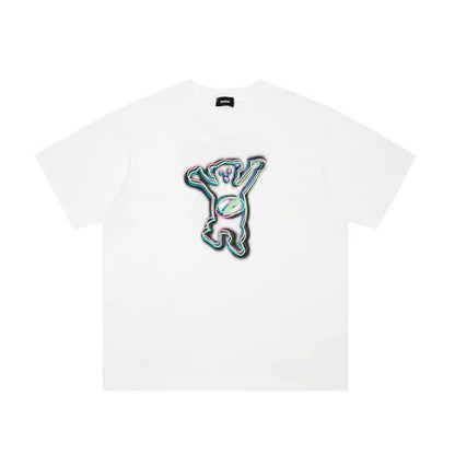 WE11DONE Colorful Bear In White