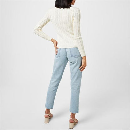 Ralph Lauren Julianna Crewneck Sweater Cream