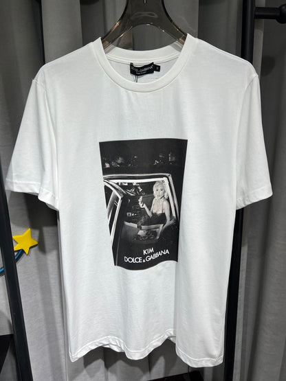 DOLCE & GABBANA CIAO KIM PIZZA-PRINT T-SHIRT – DT014