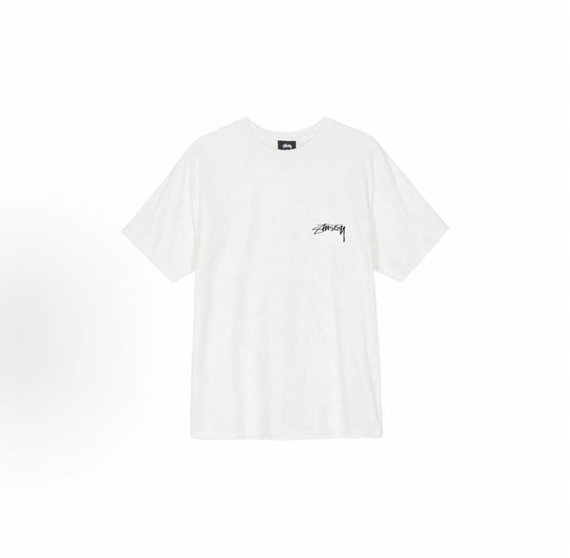 Stussy Bloom Tee - Floral Leaf Tour Short-Sleeved American Retro T-Shirt for Men