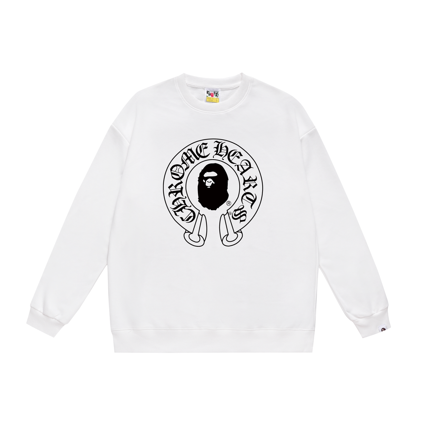 A Bathing Ape Horseshoe Print Hoodie White