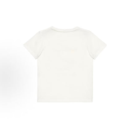 GUCCI T-Shirt, Retro Logo Letter Print Short Sleeve, White, Kids' Size