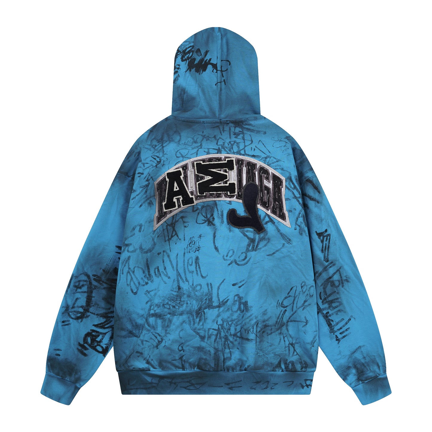 Balenciga jointly  MUFC logo hoodie BL238079 blue