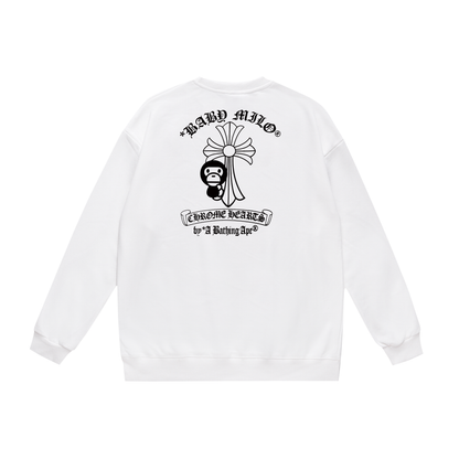 A Bathing Ape Horseshoe Print Hoodie White