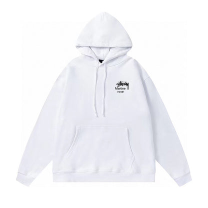 STUSSY CHARACTER PRINT HOODIE WHITE