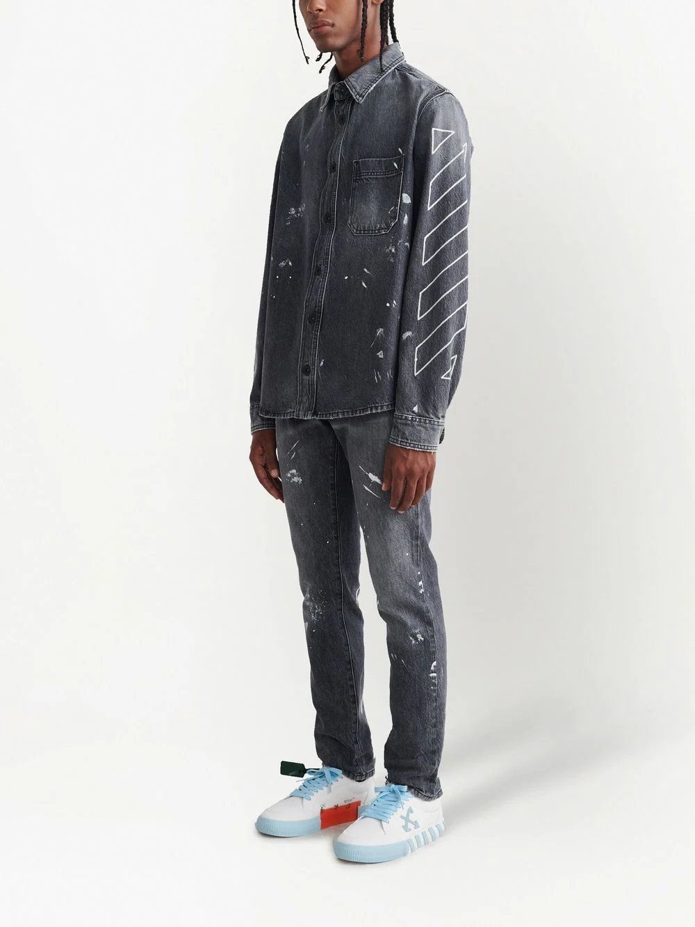 Off-White Diag Outline Denim Jacket