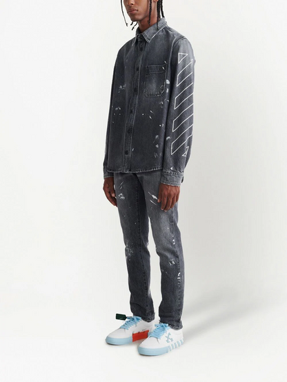 Off-White Diag Outline Denim Jacket