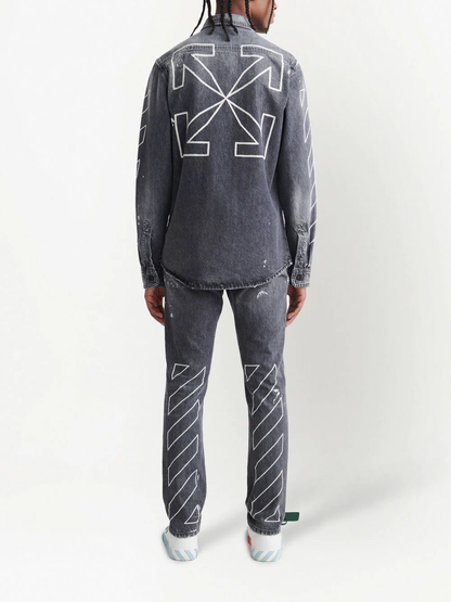 Off-White Diag Outline Denim Jacket