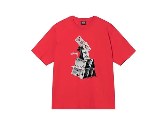 STUSSY  DICE PRINT TEE RED