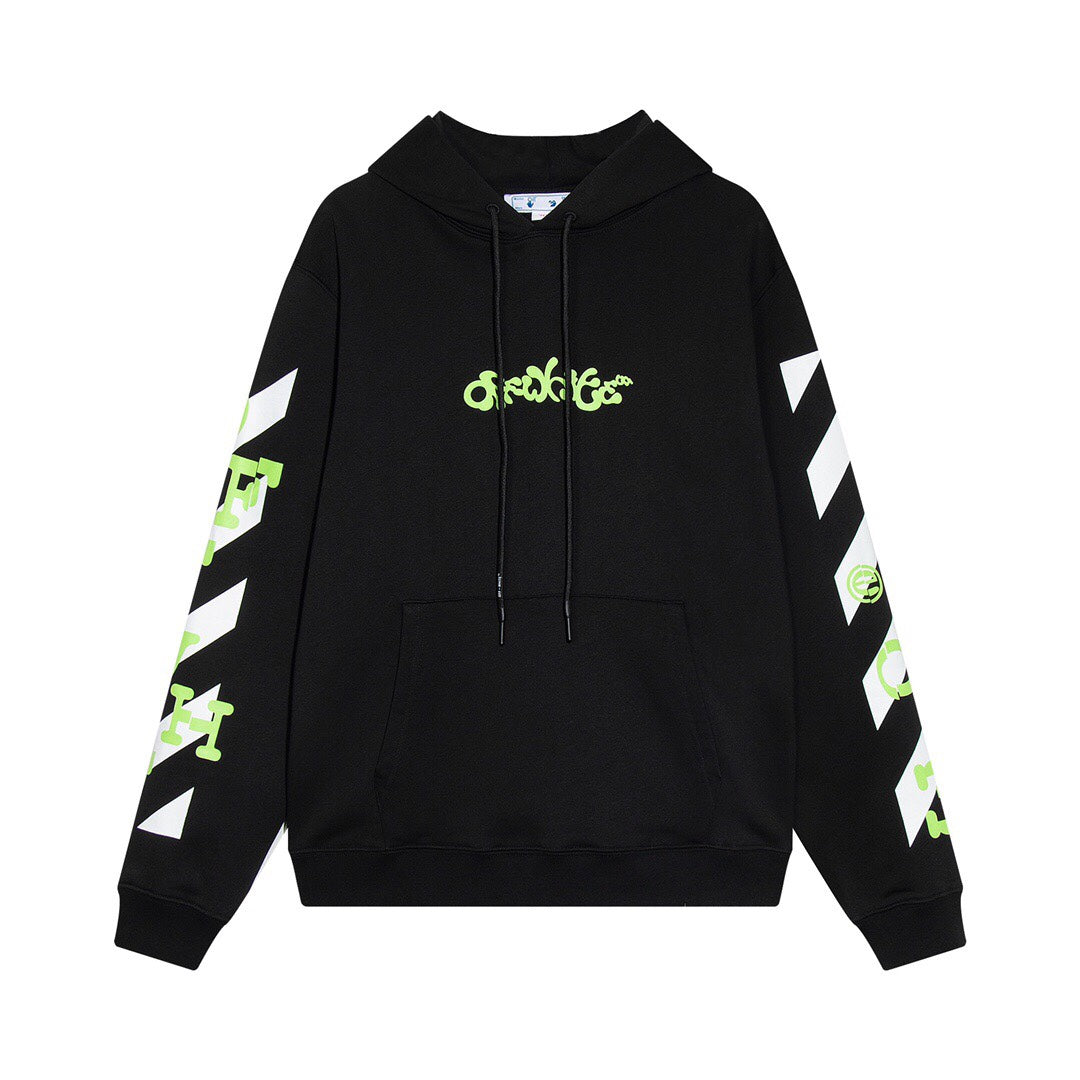OFF WHITE LIQUID PAINT HOODIE BLACK