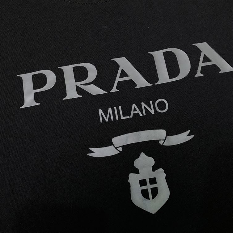 PRADA COTTON T-SHIRT BLACK – PT008