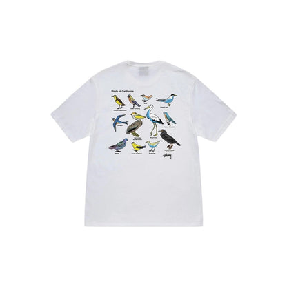 STUSSY BIRD PRINT TEE WHITE