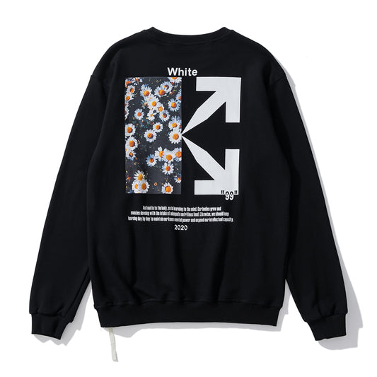 Off-White little daisy print hoodie black