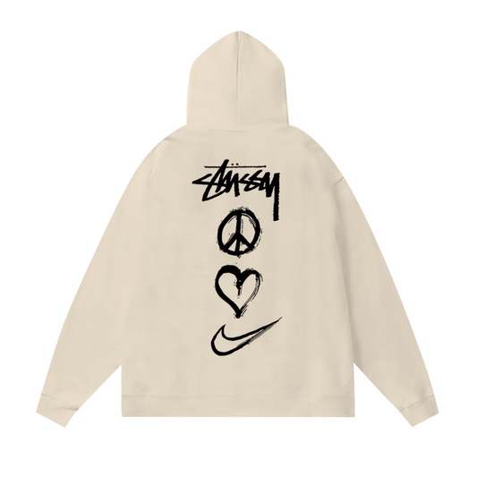 STUSSY ×NIKE  HOODIE CREAM
