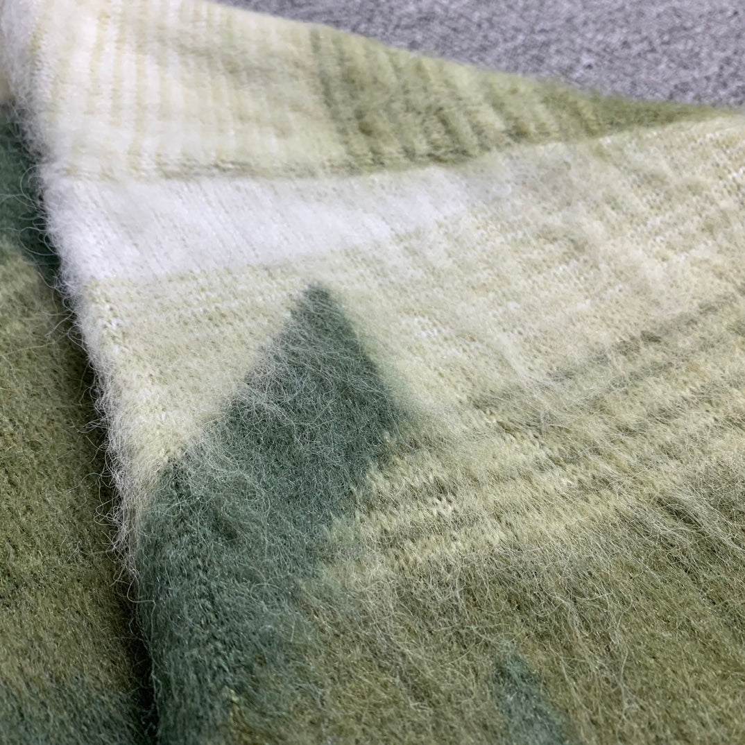Off-White gradient arrow mohair hoodie beige/orange