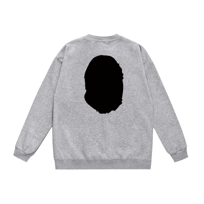A Bathing Ape Big Logo Print Hoodie Grey