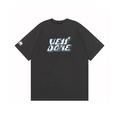 WE11DONE Letter Print Tee Grey