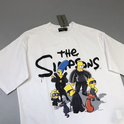 BALENCIAGA MEN’S THE SIMPSONS TM &  20TH TELEVISION T-SHIRT OVERSIZED IN WHITE – BAS005