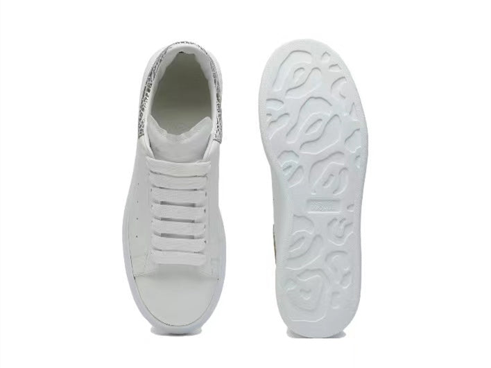 Alexander Mcqueen Men's Oversized Sneaker in White/silver