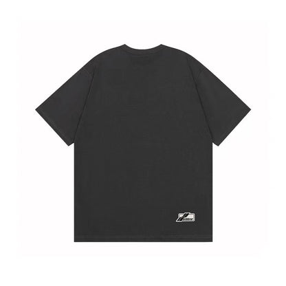 WE11DONE Contrasting Barrage Print Tee Grey
