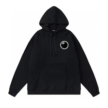 STUSSY BALL 8 HOODIE BLACK