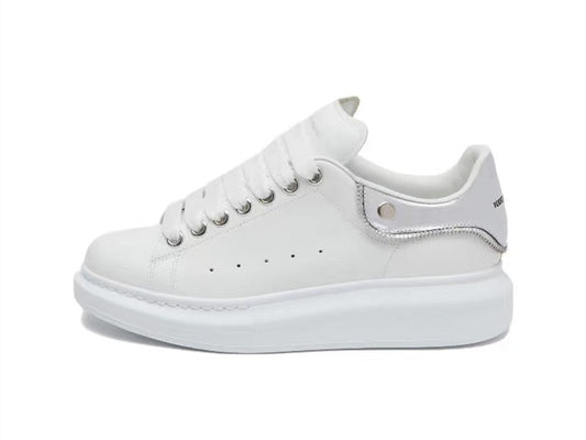 Alexander Mcqueen Women's Oversized Sneaker in White/silver