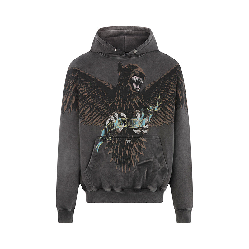 REPRESENT FEARLESS  GREY HOODIE