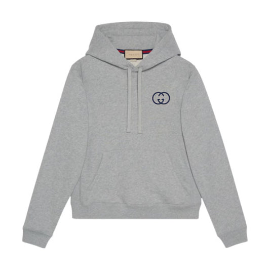 GUCCI COTTON JERSEY HOODED SWEATSHIRT GRAY – GCK029