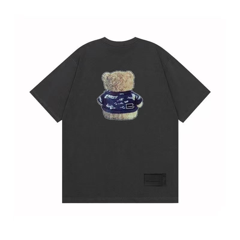 WE11DONE Teddy Bear Print Tee Grey