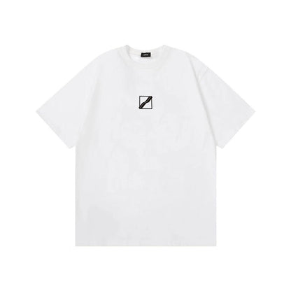 WE11DONE S Track Logo Tee In White