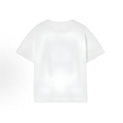 GUCCI T-shirt, Fall/Winter 2025, Printed Cotton Round-neck Short Sleeve, Loose Fit, White, Infant to Toddler Size
