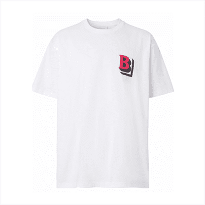 BURBERRY LETTER GRAPHIC COTTON OVERSIZED T-SHIRT – BRS019