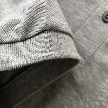 DIOR CD ICON POLO SHIRT GRAY COTTON PIQUÉ – DOT024