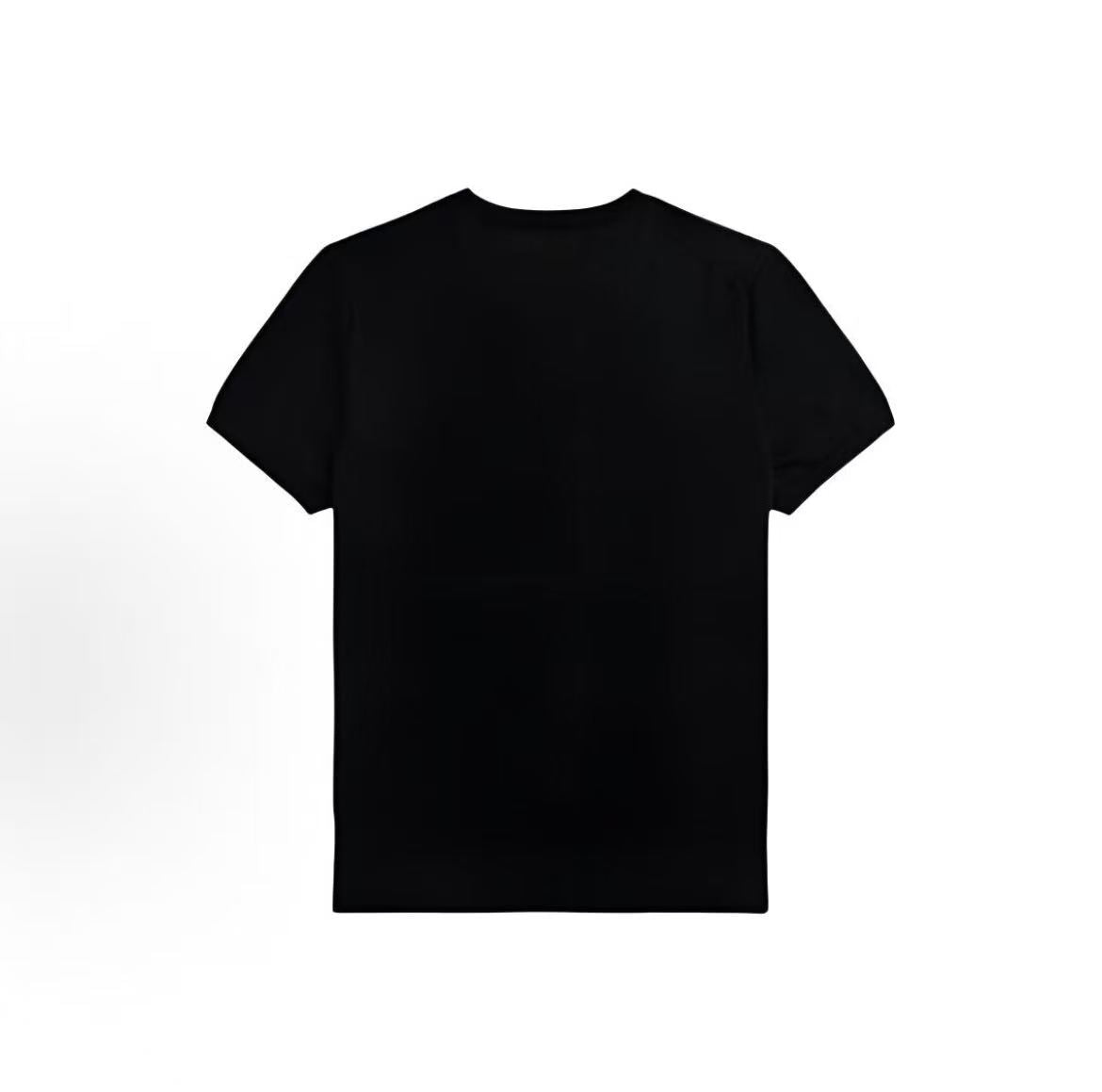 Ralph Lauren Logo Embroidered Round-neck Short-sleeved T-shirt for Women - Black - Slim Fit