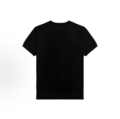 Ralph Lauren Logo Embroidered Round-neck Short-sleeved T-shirt for Women - Black - Slim Fit