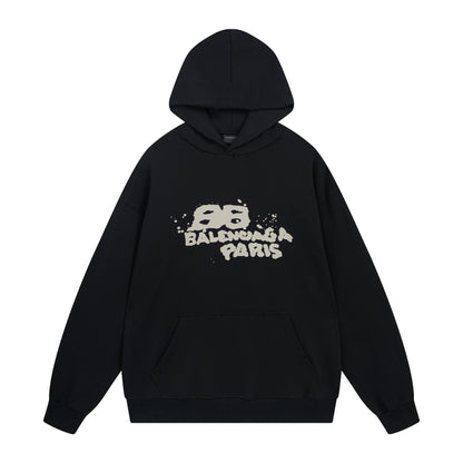 Balenciga logo hoodie BL238018 black