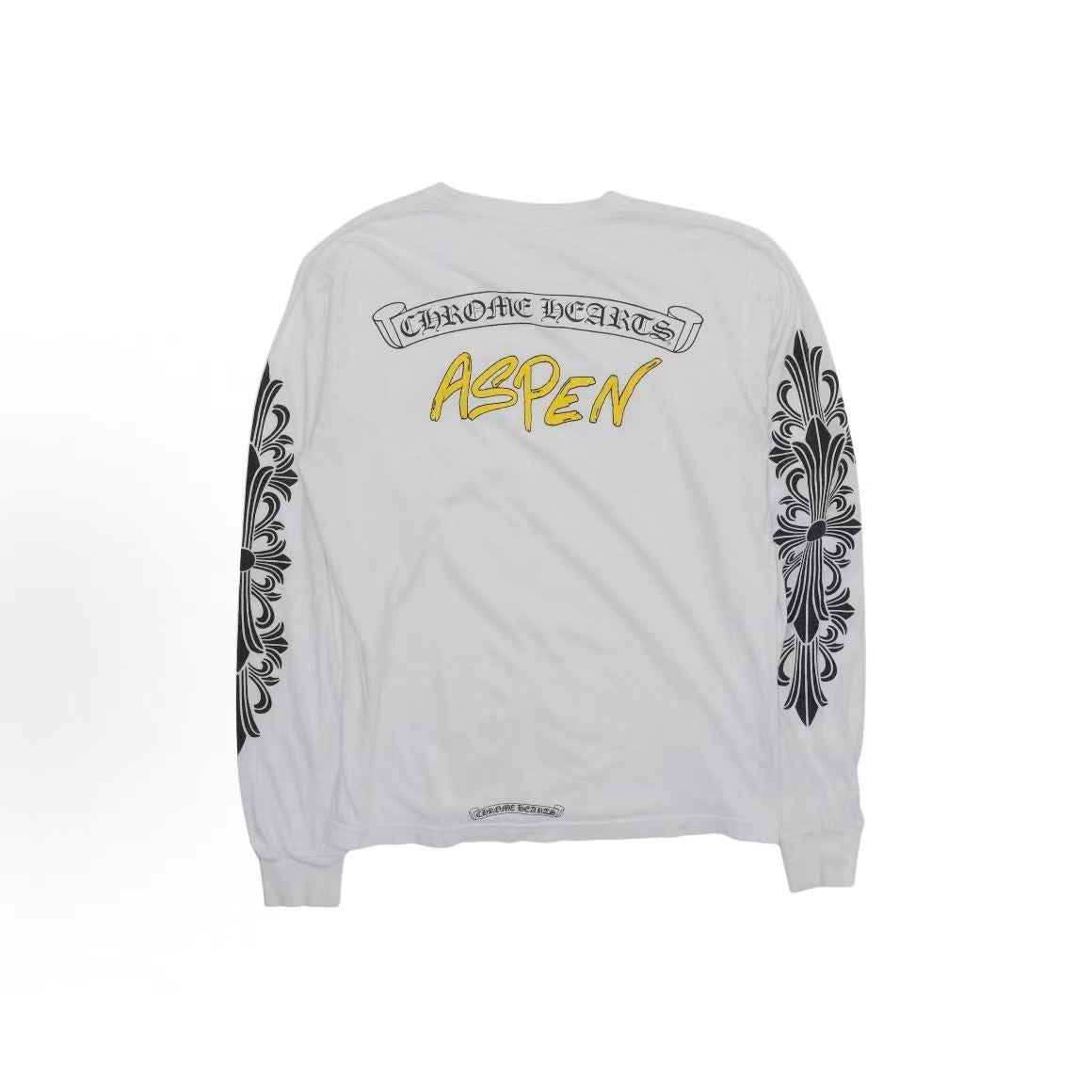 Chrome Hearts Long-sleeved Padded Round-neck T-shirt (for both men and women)