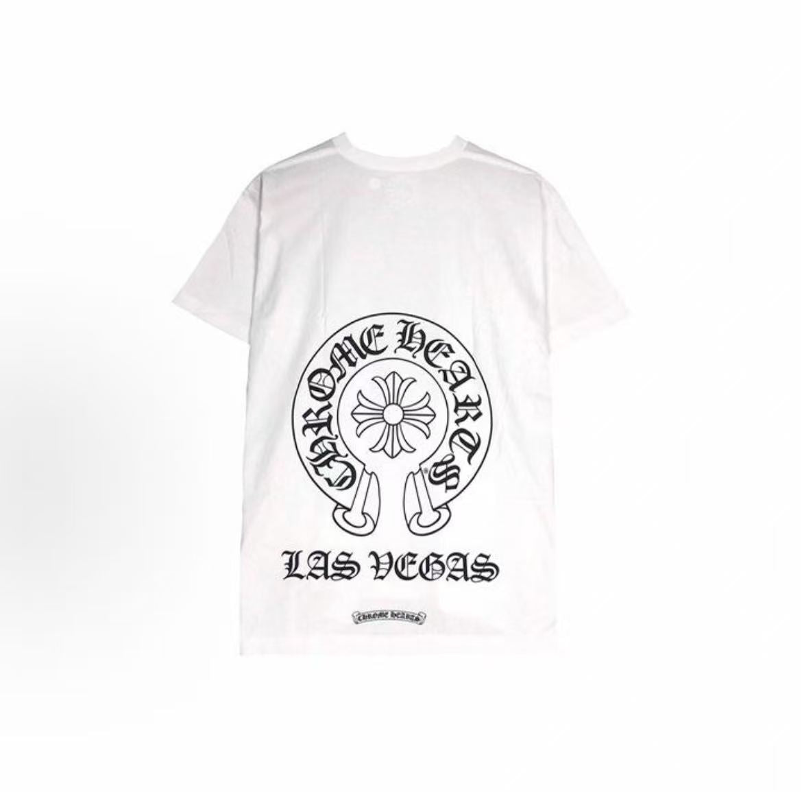 Chrome Hearts SS21 Las Vegas Urban Limited Series Printed Loose-Tee Shirt - For Both Men and Women The same for both genders, white color
