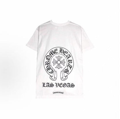 Chrome Hearts SS21 Las Vegas Urban Limited Series Printed Loose-Tee Shirt - For Both Men and Women The same for both genders, white color