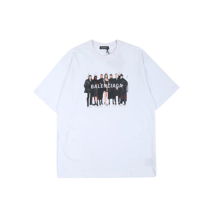 Balenciga logo tee LX009 white