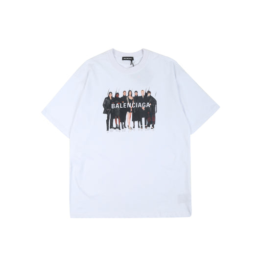 Balenciga logo tee LX009 white